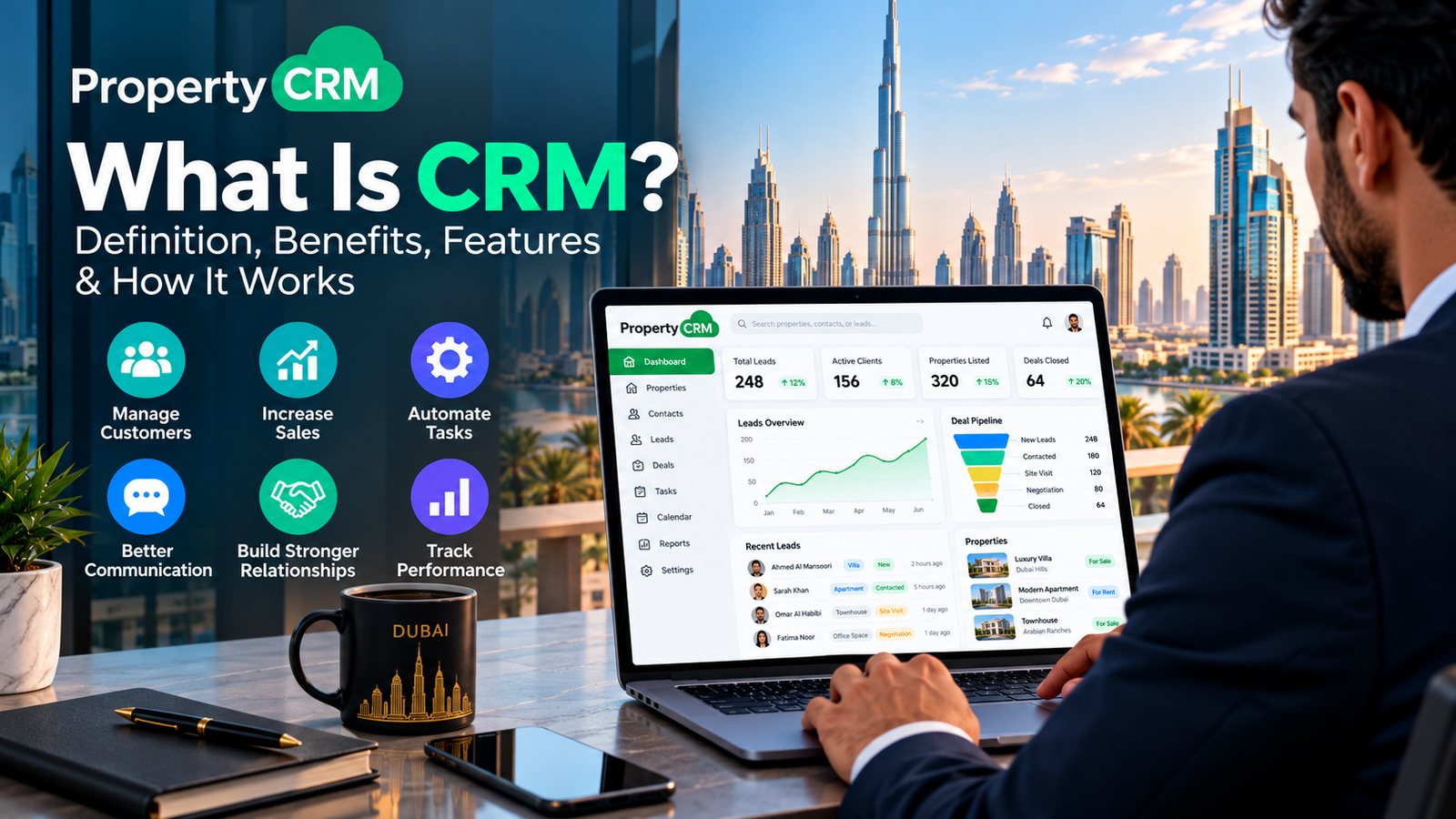 Dubai CRM Marketing Hero Scene